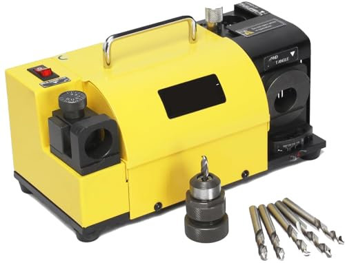 Hydravex Portable Drill Bit Sharpener for High-Speed Steel, Masonry, Carbide, Cobalt, & Tin-Coated Drill Bits, with Adjustable Angles from 90° to 135°,Sharpens 3mm-13mm Drill Bits