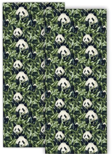cromcu Panda Bambus-Handtuch für Badezimmer, weiche Mikrofaser-Polyester, Gesichtstücher, weich, saugfähig, für Spa, Bad, Fitnessstudio, Küche, Handtücher-Set, dekorative Hoteldekoration, Geschenke,