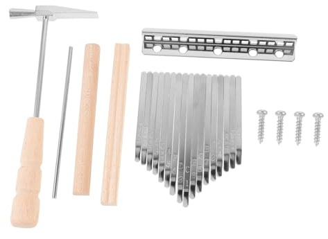 Selbstgemacht Kalimba Satz mit 17 Tönen für Montage und Bastelarbeit | 1 Satz, Holz und Stahl, Glatte Kanten, Brücke und Taste, Leicht Zusammenzubauen