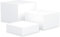 Digiele Alzate per Buffet Bianco, 3pcs Rialzi per Buffet, Vassoio da Portata Scatole Espositive in Acrilico, Supporto Dessert a Forma di Cubo per Cupcake, Brunch, Dessert, Collezionabili e Gioielli