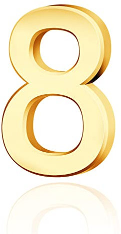 Lotsdonxia Self-Adhesive 3D Gold Numbers (0-9) for Addressing House, Apartment, Hotel, and Street Room Doors as Mailbox Stickers-8