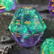 FONVGOGO DND Würfel Set Harz Dungeons and Dragons Würfel 7 Stück Polyedrische D&D Würfel Spielwürfel DND Dice Set (S-Grün und Gold)