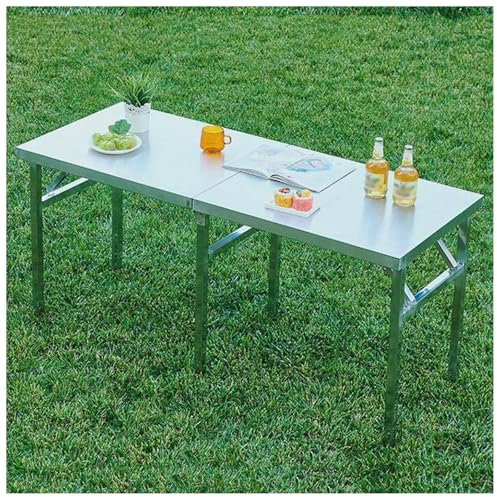 Tragbarer Arbeitstisch Klapptisch Aus Edelstahl Kommerzieller Esszimmer-Vorbereitungstisch Tragbarer Metalltisch for Den Außenbereich Grill-Campingtisch Platzsparender Multifunktions-Vorbereitungstisc