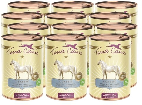 Terra Canis Cheval, Nourriture Humide Classique pour Chiens, 12x400g