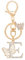 JSRQT Porte-clés en Métal à Lettre Initiale, Porte Clés Alphabet avec Gland Papillon, Accessoire Mignon pour Sac à Main Femmes Filles (E)