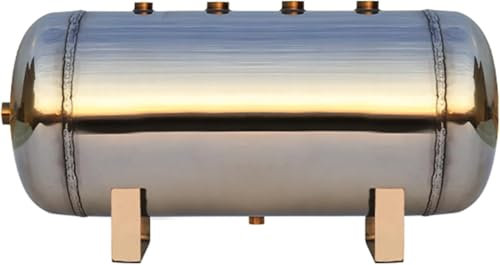 AVLLSO Réservoir d'air Portable en Acier Inoxydable 5L-50L, Haute Pression pour Compresseur/Stockage Gaz, Design Horizontal (5/10/20/30/40/50 litres)(50L/13.2Gal(70x32x38cm/27.5x12.6x15in))