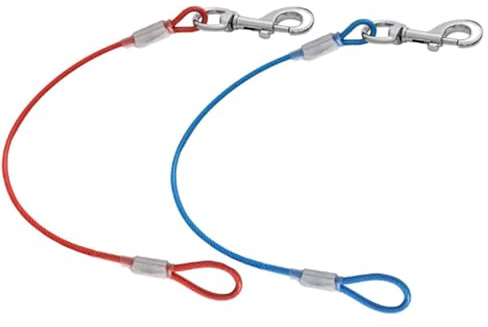 Mi PupJoy Kaufeste Stahlkabel-Hundeleinenverlängerung, 2 Stück, 60 cm