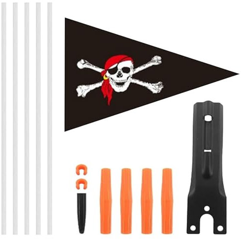 Flag With Pole - Bike Safety Flag With Fiberglass Pole - Adjustable Safety Banner | High-Visibility Adjustable Height Banner | Outdoor Visibility For Bicycles, Wheelchairs, Scooters,