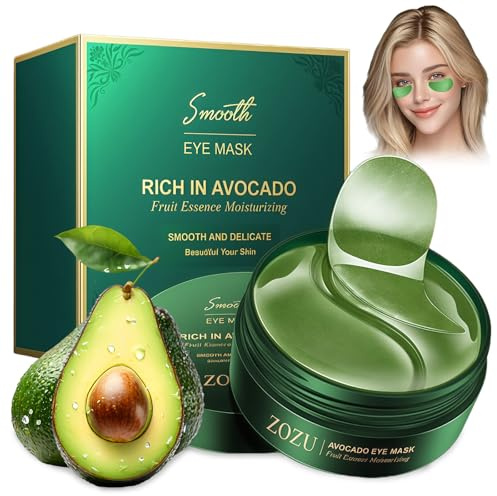 60 Stück Augenpads, Feuchtigkeitsspendende Eye Pad Mask, Augenringe Entfernen, Augenpflege, Gegen Falten Und Reduziert Müde Augen, Eye Pads Einfach Zu Verwenden, Avocado Extrakt