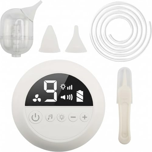 Mouche-Bébé Électrique, Aspirateur Nasal 9 Niveaux, 3 Embouts Silicone