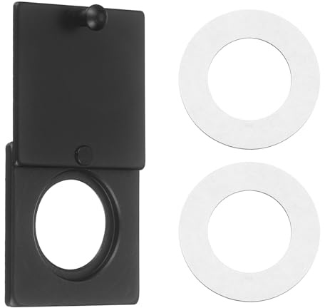 QUARKZMAN Cubierta Para Mirilla De Puerta, OD 30mm ID 16mm Cubierta De Visor Para Mirilla Privacidad Seguridad Metal Para Mirillas Hogar Oficina Hotel Viaje Apartamento, Cuadrada, Negra