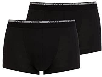 Jockey Herren, Modern Classic Short Trunk 2er-Pack, 18502922, Schwarz / Schwarz, XL