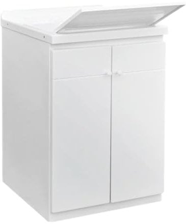 Dianhydro Lavatoio con Mobile in ABS e con tavola in Polipropilene 45x60cm, (PP), Bianco, 45 x 60 cm