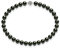 Schmuckwilli Perlenkette für Damen Magnetverschluß - 50cm Länge mit 12mm großen schwarzen runden Mallorca Perlen - Muschelkernperlen Kette für jeden Anlass - die Halskette Pearl Necklace für Frauen