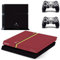 qKonsole PS4 Skin Retro weinrot Designfolie Sticker Playstation 4 Vinyl Schutzfolie -Matt