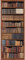 Papier peint intissé Panoramique 250 cm X 96 cm, Décoration Murale, Collection de livres anciens, Photo d'une bibliothèque ancienne marron.