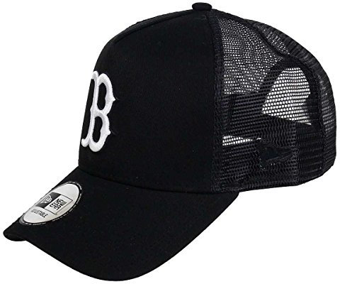 New Era Boston Red Sox Black White Edition A-Frame Trucker Cap - One-Size