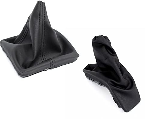 Set Schaltmanschette und Handbremsmanschette Handbremse Manschette Schaltsack Schwarz Leder