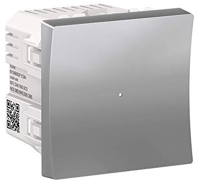 Schneider Electric NU351530 New Unica, Regulador Pulsador de Luz LED 7-200 W, Sostenible Green Premium, Tecnología Wiser, Instalación Fácil - Aluminio