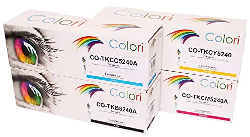 Colori Kompatibles Set 4X Toner für Kyocera TK-5240 für Ecosys M5526 M5526cdn M5526cdw P5026 P5026cdn P5026cdw M 5526cdn M 5526cdw P 5026cdn P 5026cdw