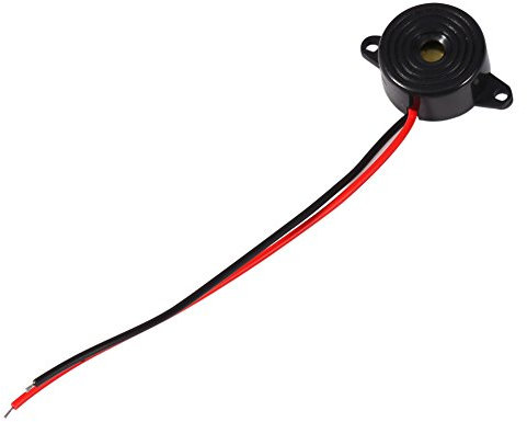 Tosuny DC 12V Elektronischer Summer, 3-24V Piezo Elektronischer Ton Summer, Alarm Sounder Dauerton, Kabellänge 100mm