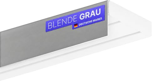 Bestlivings Blende für Gardinenschiene Grau 5m Kunststoffblende | Dezent & formstabil, 5cm hoch, kürzbar, einfach aufschieben und fixieren, passend für alle Bestlivings Innenlaufschienen