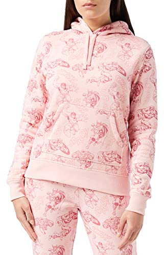 Amazon Essentials Disney | Marvel | Star Wars | Princess Felpe con Cappuccio in Pile (Disponibili in Taglie Forti) Donna, Rosa Avengers Marvel, XS