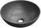 VBChome Waschbecken 40 cm Keramik Schwarz halbmatt Rund Oval Waschtisch Handwaschbecken Aufsatzwaschbecken Waschschale Gäste WC