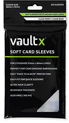 Vault X Trading Card Penny Sleeves, Soft, High Clarity, Inner Sleeves, Collectible Card Games, Sports, TCG (200 Pack)