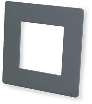 Single Light Switch Surround Acrylic Finger Plate Panel Socket (Grey Matt)