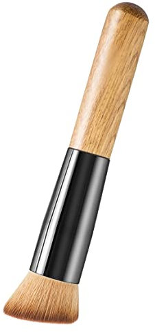 Liasun Pinceau à fond de teint Kabuki - Pinceau de maquillage en bambou de qualité supérieure pour fond de teint, poudre, blush, polissoir, anti-cernes