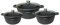 6-Teilig Kochgeschirr-Set 20/24 / 28 cm Topf Induktion Alu Guss Pfanne Topfset Kochtopfset Marmor