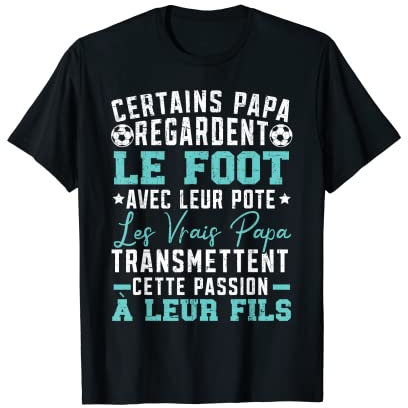 Papa Joueur Foot Football Maillot Cadeau Footballeur Humour T-Shirt