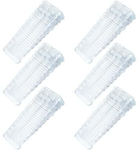 Fermaporta in Gomma 6Pcs,SUPRROW Cuneo Ferma Porta e Finestra,Antiscivolo Protezioni Ferma Porta da Pavimento per Porta Interne e Finestre Casa Ufficio-Trasparente