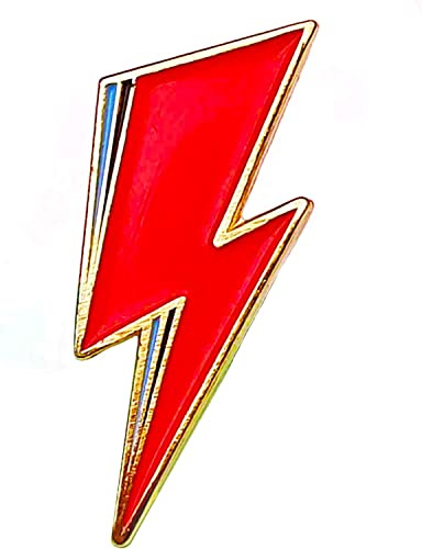 Générique Pin's Métal Emaillé David Bowie Aladdin Sane Eclair Broche pour Homme Femme Idée Cadeau Anniversaire Geek Fan
