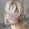 Aneneiceera Perle Braut Hochzeit Haarnadeln Rosa Perle Haarteil Braut Blume Kopfbedeckungen Brautjungfer Haar Zubehör Für Frauen Und Mädchen (Packung Mit 3) (rosa)