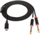 CERRXIAN Cable estéreo TRS de 6.5 pies, USB C a doble 6.35 mm, cable de audio USB C a cable de audio de 1/4 pulgadas, USB tipo C macho a 2 x 6.35 mm, cable divisor AUX Y mono macho para tableta