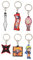 Naruto Geldbörse und Schlüsselanhänger Kinder Set - Kleine Geschenke für Kinder Anime Geldbeutel mit Metall-Schlüsselring (Mehrfarbig Set von 6 Schlüsselanhängern)