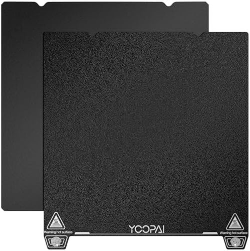 YOOPAI Doppelseitig PEI Druckplatte Schwarz Texturiert 235x235mm, PEI Sheet Druckbett für Creality Ender 3/ Ender 3 Pro/Ender 3 V2/ Ender 3 S1/ Ender 3 Neo/Voxelab Aquila 3D Drucker