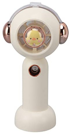 Dpofirs Petit ventilateur brumisateur, fonction d'atomisation, grand volume d'air, ABS, USB, joli petit ventilateur de brumisation de poche, silencieux pour la maison (blanc)