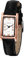 JewelryWe Damenuhr Leder Rechteckige Uhr: Vintage Analog Quarz Armbanduhr Damen Schwarz Lederarmband Beiläufige Uhr mit Eckigem Römischen Ziffern Strass Zifferblatt Geschenk für Frauen Mädchen