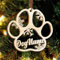 Personalisiertes Weihnachten Hölzerne Pfote Ornament, Weihnachtsschmuck (XF1, 1 Stück)