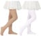Century Star 2 Paar Mädchen Strumpfhose für Baby - Ballettstrumpfhose Mädchen Hautfarbe Weiß 6-9 Jahre
