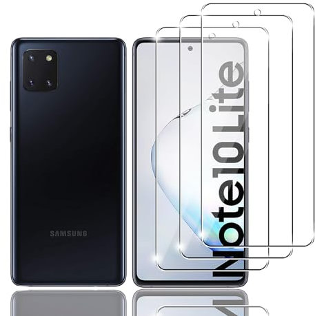 Zicurz 3 Stück Schutzglas für Samsung Galaxy Note 10 Lite, für Panzer Schutz Glas, Schutzfolie, HD Displayschutz, Blasenfrei, für Samsung Galaxy Note 10 Lite