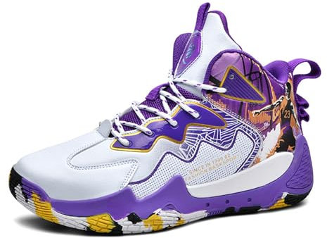 Scarpe da Basket da Uomo Scarpe Sportive Casual Leggere Traspiranti Moda Outdoor(40 EU, Purple)