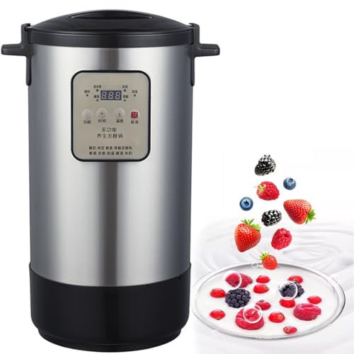 Yogurtiera pa 12 Litri Fermentatore Intelligente in Acciaio Inossidabile Fermentatore Elettrico Macchina per Fermentare Il Tempo e la Temperatura per la Cucina Commerciale