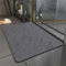 TOKLYUIE Super Absorbent Bath Mat Non Slip Anti Mould Marble Pattern Gray Bathroom Rug Mat Quick Drying Diatomaceous Earth Floor Mat for Bathroom(Black Gray, 45 * 70cm)
