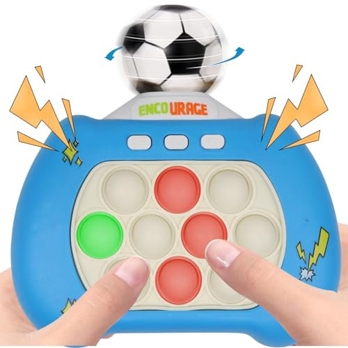 Push Pop-Spiel, Sensorische Zappelspielzeug für Kinder, Fußball Fidget-Spielzeug Pro für Kinder und Erwachsene, 360° Drehbarer Fußball, Pop it Bubble Fidget Fidget Spielzeug für Kinder Erwachsene