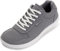 WHITIN Barfußschuhe Herren Barfuss Schuhe Barfussschuhe Canvas Barfuß Sneaker Barefoot Shoes Minimalschuhe Breite Füße Turnschuhe Flach Sommer Grau 45 EU