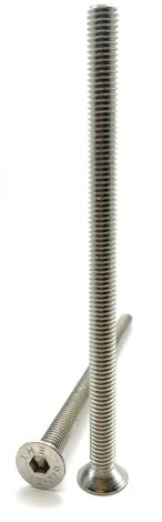 Vis M6x100 mm Tête Fraisée BTR en acier INOX A2 | Ø 6x100 mm - M6 x 100mm | Vis FHC à 6 pans creux (clé allen) ISO 10642 / DIN 7991 | Vis inoxydable A2 (V2A/304) : LOT DE 5 Pcs - Premium Fixation